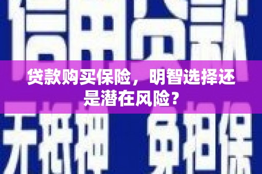 萨嘎贷款购买保险，明智选择还是潜在风险？