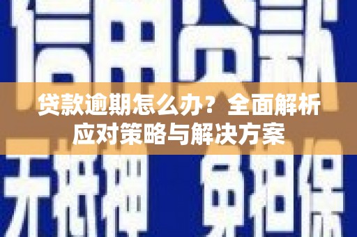 萨嘎贷款逾期怎么办？全面解析应对策略与解决方案