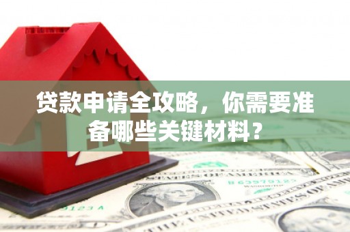 萨嘎贷款申请全攻略，你需要准备哪些关键材料？