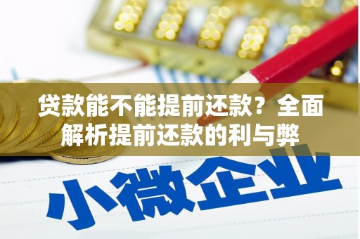 萨嘎贷款能不能提前还款？全面解析提前还款的利与弊
