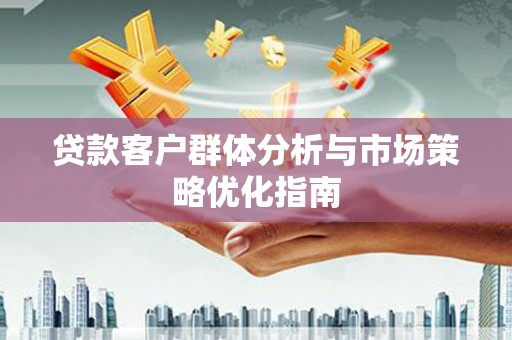 萨嘎贷款客户群体分析与市场策略优化指南