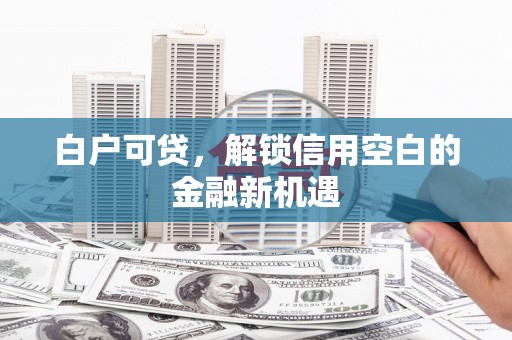 萨嘎白户可贷，解锁信用空白的金融新机遇
