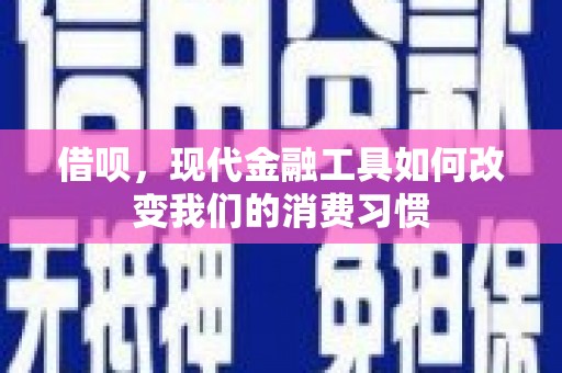 萨嘎借呗，现代金融工具如何改变我们的消费习惯