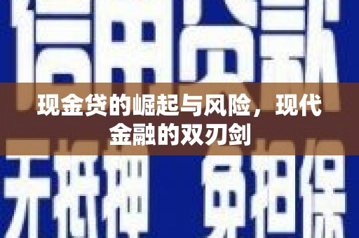 萨嘎现金贷的崛起与风险，现代金融的双刃剑