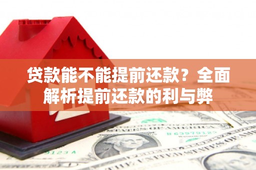 萨嘎贷款能不能提前还款？全面解析提前还款的利与弊
