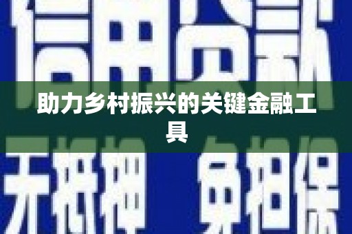 萨嘎助力乡村振兴的关键金融工具