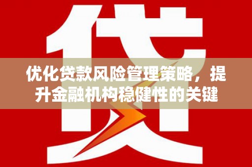 萨嘎优化贷款风险管理策略，提升金融机构稳健性的关键