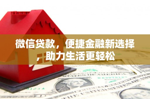 萨嘎微信贷款，便捷金融新选择，助力生活更轻松