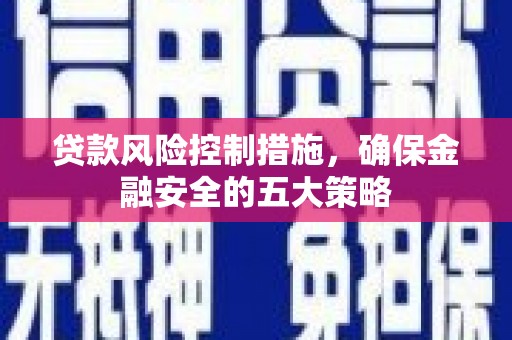 萨嘎贷款风险控制措施，确保金融安全的五大策略