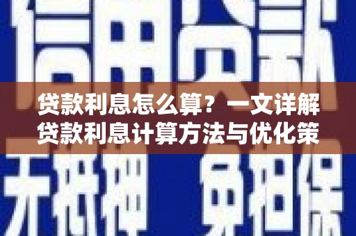 萨嘎贷款利息怎么算？一文详解贷款利息计算方法与优化策略