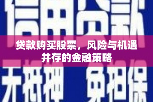 萨嘎贷款购买股票，风险与机遇并存的金融策略