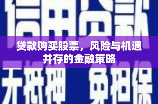 萨嘎贷款购买股票，风险与机遇并存的金融策略