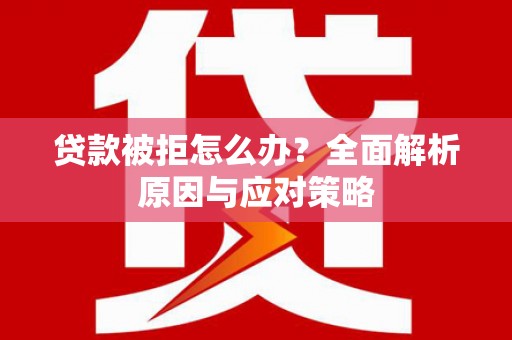 萨嘎贷款被拒怎么办？全面解析原因与应对策略