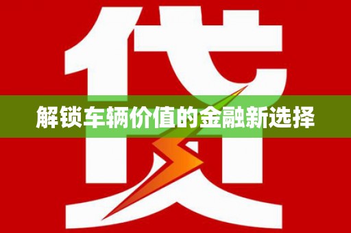 萨嘎解锁车辆价值的金融新选择