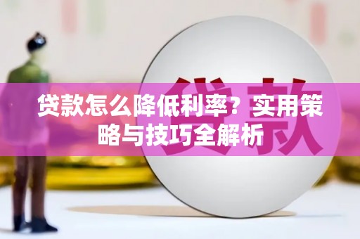 萨嘎贷款怎么降低利率？实用策略与技巧全解析